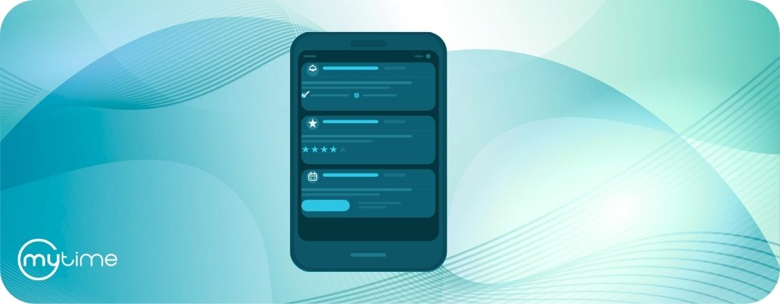 Mobile interface showing automated customer messaging workflows for booking, reviews, reminders, and client engagement in a multi-location franchise system